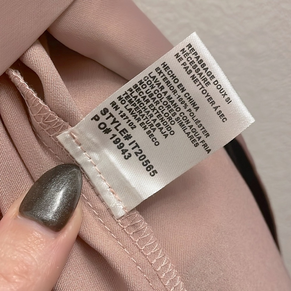 Fashion Nova Pink Satin Belted Trench Coat - Picture 5 of 6